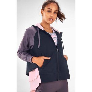 Fabletics Karen Layered Jacket Size XS Outerwear Activewear Athleisure Chic.